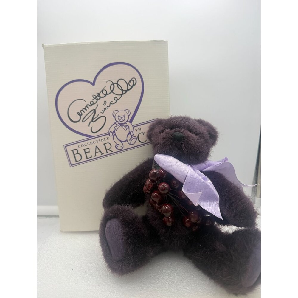 Annette Funicello Limited Edition Teddy Bear Grape Suzette with Box & COA